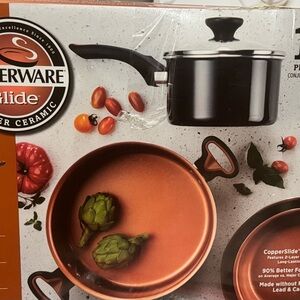 Farberware Black and Brown Nonstick Cookware Set